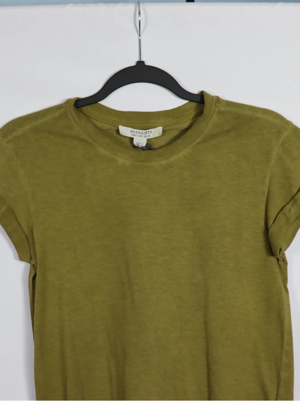 AllSaints Anna Tee Olive Green Women’s Size US 0 (UK 4) NWT Film Worn The Boys - Picture 3 of 10